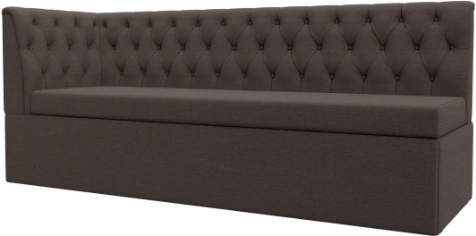 122441L Диван кухонный Маркиз с углом слева (Коричневый/Рогожка) Лига Диванов арт.122441L