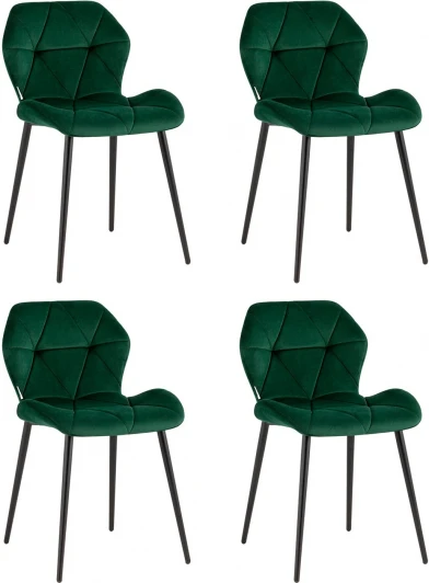 УТ000038134 Стул Эдвин велюр зелёный 4 шт Stool Group арт.УТ000038134