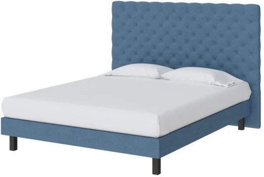 2027047 PROxSON Кровать Paris Boxspring Standart (Ткань: Рогожка Тетра Голубой) 80x200