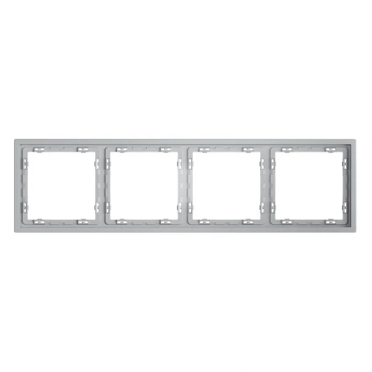 VLS100416 Рамка пластиковая на 4 поста (серый) Voltum S70 VLS100416