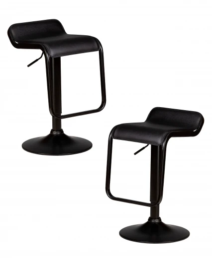 LM-3021-N_B-M_EL-black Набор 2 шт стул барный DOBRIN CRACK BLACK (черный)