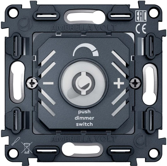 VM136 Механизм светорегулятора универсального поворотно-нажимного Ambrella Volt 25-600W/LED 5-300W QUANT VM136