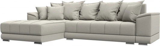 122927L Диван угловой НордСтар левый угол (Бежевый/Рогожка) Лига Диванов арт.122927L
