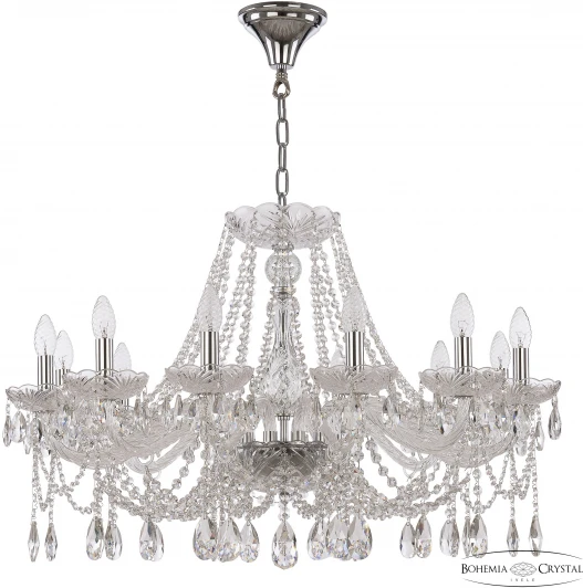 107/12/300 Ni Подвесная люстра Bohemia 107 107/12/300 Ni (220V, подвески, на цепи, подсвечник, свеча)