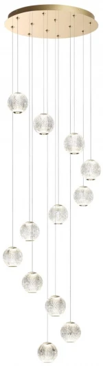 5008/56L Подвесная люстра каскадная Odeon Light Crystal 5008/56L золотой/металл/акрил LED 56W 4000K 4651лм (220V, на проводе)