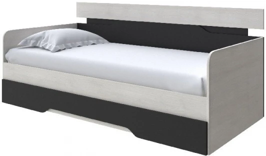 2019927 Без бренда Кровать-Софа Milton (ЛДСП Дуб Шамони светлый/Черный) 120x190