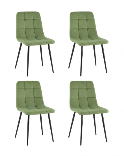 УТ000042285 Стул Одди Original Square велюр пыльно-оливковый 4 шт. Stool Group УТ000042285