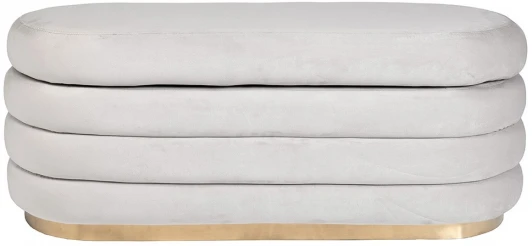 N-BANK-547 SER Банкетка Garda Decor N-BANK-547 SER (Золото/Светло-серый)