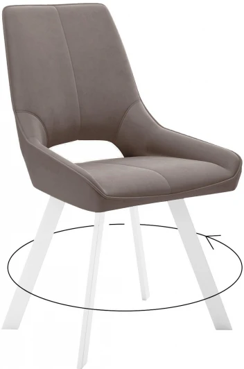 00-00062324 Стул 268 Z48 капучино, ножки белые Dikline 00-00062324