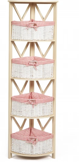 9753 Угловая этажерка Secret De Maison ANGULAIRE 4 ( mod. PE-05 ) butter white (слоновая кость) (дерево павловния, мдф)