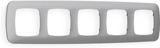 OF140505 Рамка Ambrella Volt OMEGA Ecta (Сталь матовый) 5-ая OF140505