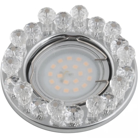 DLS-P118 GU5.3 CHROME/CLEAR Встраиваемый точечный светильник Fametto Peonia DLS-P118 GU5.3 CHROME/CLEAR