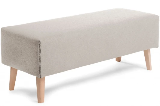 053254 Банкетка La Forma (ex Julia Grup) Dyla (Бежевый/ Пена,Сосна,Бук,Сталь,ДСП)