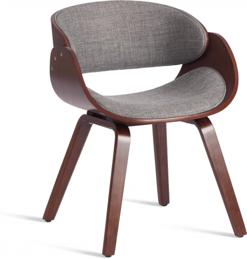 21830 Стул LANDO (mod.8036) (Дерево,Ткань/Орех,Серый) Tetchair арт.21830
