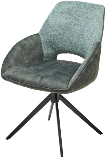 621M05243 Стул BERRIES 360 град., Зеленый Loris-39, велюр/темно-зеленый 7525-156, велюр/ черный каркас, DISAUR