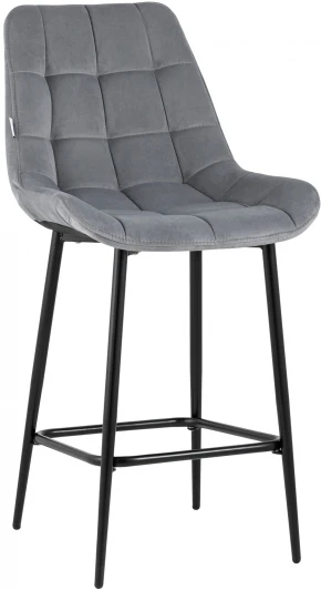 УТ000025264 Стул полубарный Stool Group Флекс велюр серый УТ000025264