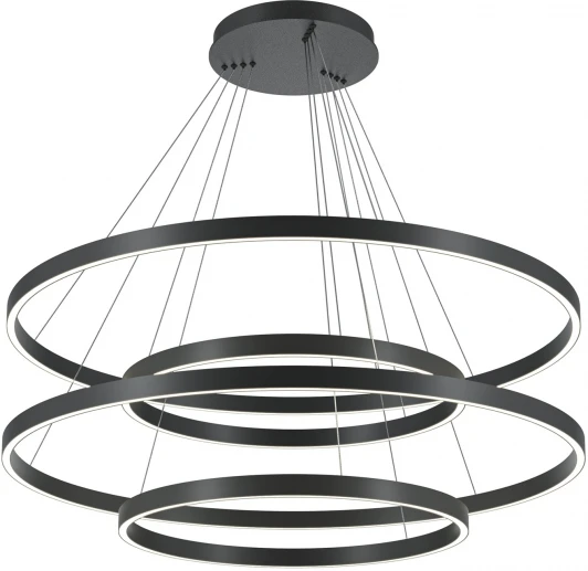 MOD058PL-L174BK Подвесной светильник ярусный светодиодный Maytoni Rim MOD058PL-L174BK (220V, на тросе)
