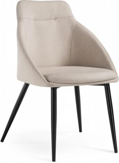 578399 Стул на металлокаркасе Woodville Фусе бежевый / черный