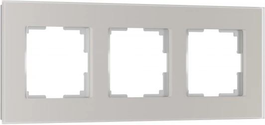 W0033117 Рамка на 3 поста (дымчатый, стекло soft-touch) Werkel W0033117 (a067416)