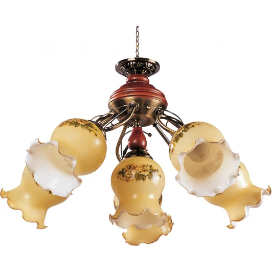 834-05-03 красное дерево+бронза Подвесная люстра N-Light 834 834-05-03 красное дерево+бронза