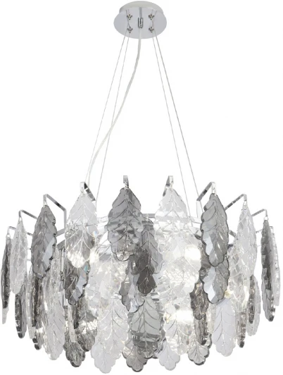 TREVI SP6 CHROME Подвесная люстра Crystal Lux TREVI SP6 CHROME (220V, хрусталь, на цепи, листья)