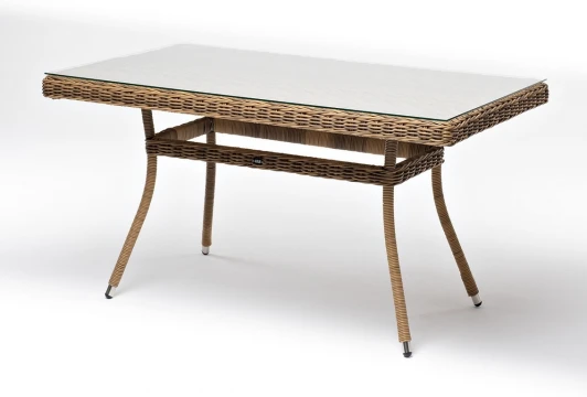 YH-T4726G H65 "Латте" плетеный стол из искусственного ротанга 140х80см, цвет соломенный, высота 65 см 4SIS арт.УТ-00006307