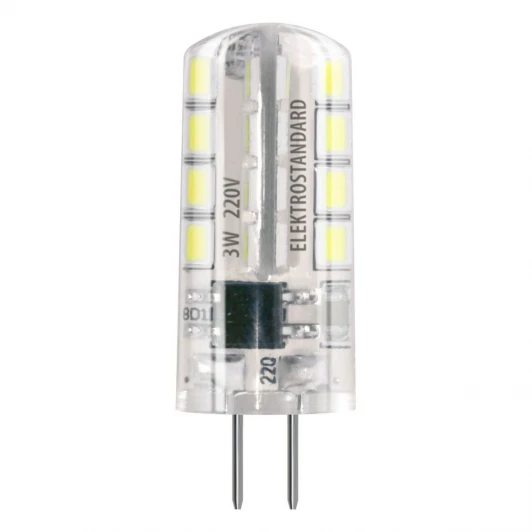 G4 SMD 3W AC 220V 360° 3300K Лампочка светодиодная капсульная прозрачная G4 3W 220V 150 lm 3300K теплое свечение Elektrostandard G4 SMD 3W AC 220V 360° 3300K