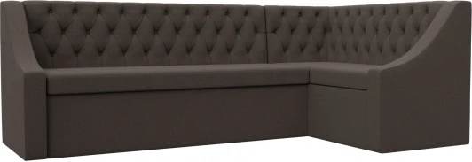 122513 Диван кухонный угловой Мерлин правый угол (Коричневый/Рогожка) Лига Диванов арт.122513