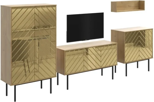 572592 Композиция Boho 2 ОГОГО (арт.572592), (ЛДСП/Дуб Корбридж,Золотой)