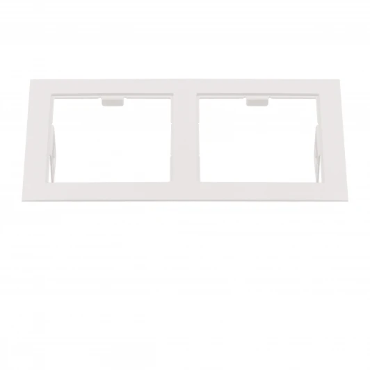 214526 Рамка для двух встраиваемых светильников Lightstar Domino, прямоугольник, белый