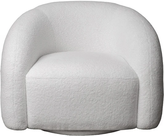 MONBLAN-K-HUSH000 Кресло Monblan поворотное букле белое Hush000 93*90*70см Garda Decor арт.MONBLAN-K-HUSH000
