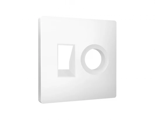AP1325 Лицевая панель для Ethernet RJ-45/телефонной RJ-11 и ТВ-розетки (белый матовый) Ambrella Volt QUANT AP1325