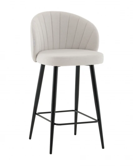 УТ000041703 Стул полубарный Ханнингем велюр жемчужный Stool Group арт.УТ000041703