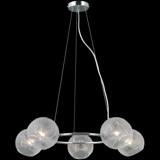 IL0728-5PSQ-24 CR ARIES Подвесная люстра ILLUMICO IL0728-5PSQ-24 CR ARIES (220V, на тросе)