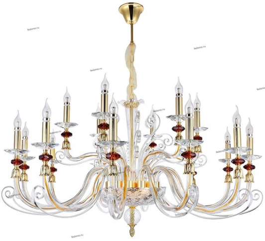 CATARINA SP12+6 GOLD/TRANSPARENT-COGNAC Crystal Lux Catarina SP12+6 GOLD/TRANSPARENT-COGNAC
