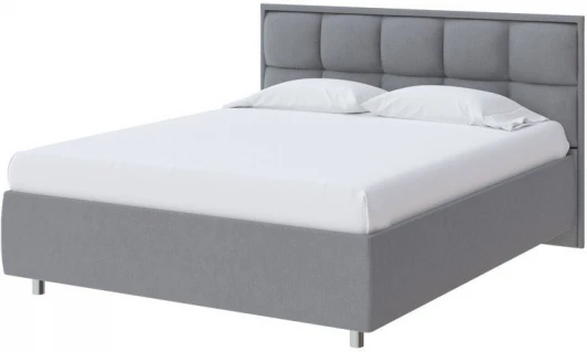 1923092 PROxSON Кровать Chessy без основания (Ткань: Рогожка Тетра Стальной) 160x190