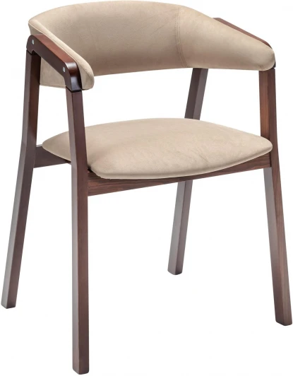 400012520h_diagbeige_nut Кресло Dalia Soft Beige/Темный орех R-Home арт.400012520h_diagbeige_nut