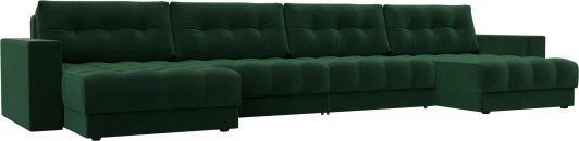 128559 Диван П-образный с декором Лига-049 НПБ Лонг Лига Диванов (Велюр) арт.128559