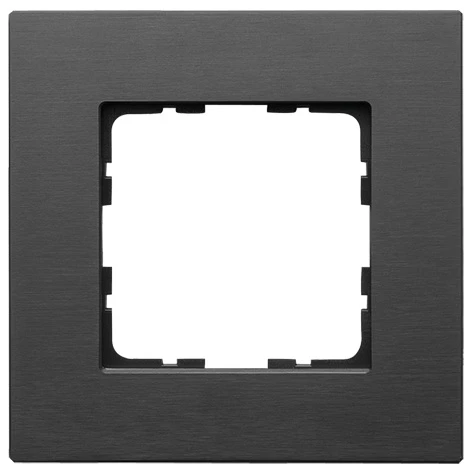 G1001AB Рамка на 1 пост (алюминий черный) Jasmart G-Metal G1001AB