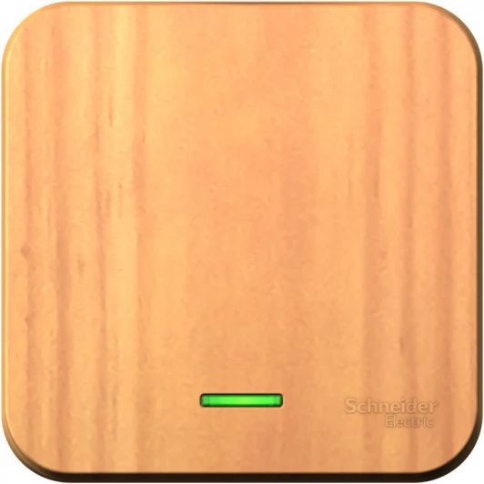 BLNVA101105 Выключатель накладной одноклавишный с подсветкой (ясень) Systeme Electric Blanca BLNVA101105