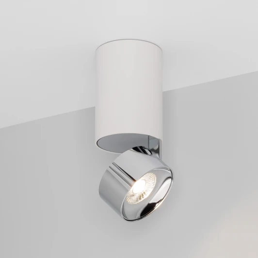 040373 Накладной точечный светильник SP-PLURIO-SURFACE-LONG-R77-9W Day4000 (WH-CHR, 36 deg, 230V) (Arlight, IP20 Металл) 040373 (LED)