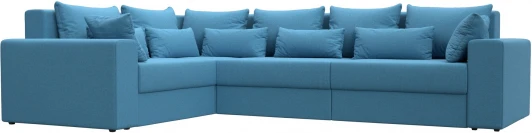 123488L Диван угловой Майами Long левый угол (Голубой/Рогожка) Лига Диванов арт.123488L