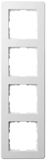 G1104W Рамка на 4 поста (белый глянцевый) Jasmart G-Flex G1104W