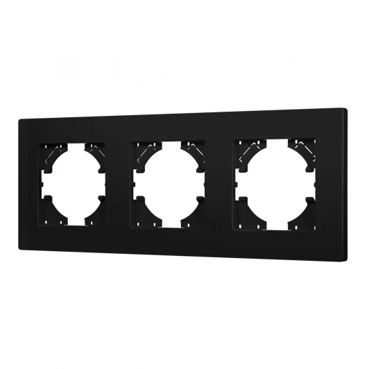 049755 Рамка пластиковая FRM-PERIO-PL-3-BK (Arlight) 049755