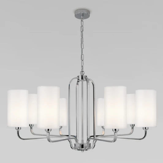 60128/8 хром Умная подвесная люстра Eurosvet Purezza 60128/8 хром