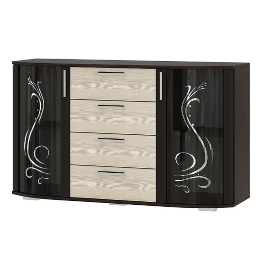 Т0019986 Комод БТС со стразами Грация, венге/лоредо