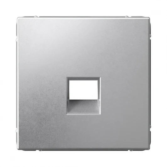 GAL000384 Накладка для компьютерной/телефонной розетки RJ-45/RJ-11 (алюминий) Systeme Electric GAL000384