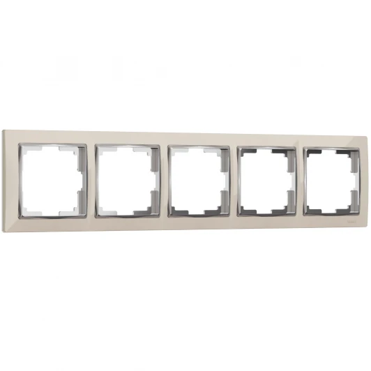 W0051903 Рамка на 5 постов Snabb (слоновая кость/хром) Werkel W0051903 (a051642)