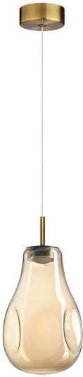 5098/4L Подвесной светильник Odeon Light Nave 5098/4L античн.бронза/янтарный/металл/стекло LED 4W 4000K (220V, на проводе)