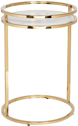 47ED-07901 47ED-07901 Стол журнальный мраморное стекло/золото d41*60см Garda Decor